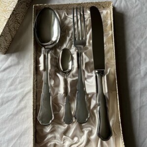 Ensemble de couverts élégants en acier inoxydable, finition miroir haute brillance, résistant à la rouille, couverts de mariage - Product Image 2