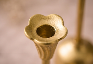 Support de bougie décoratif en aluminium doré sans flamme, haut et cannelé, lanterne décorative pour la maison, Noël, mariage, fête - Product Image 4