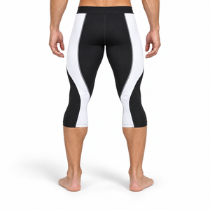 Men <b>Capri</b> <b>Legging</b> Offers Lightweight Construction Reliable Flexibility And Comfortable Support For Running And Fitness Sessions - Product Image 5