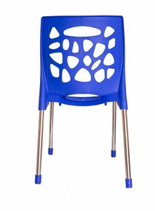 Chaise en plastique avec dossier complet sièges d'extérieur intérieurs légers et élégants, parfaits pour salon, bureau, balcon, restaurant - Product Image 5