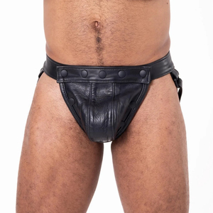 High-Quality Real Leather <b>Men's</b> Briefs Snap-on <b>Pouch</b> Jockstrap Professional Sports & Performance Gear Club Wear Leather Jocks - Product Image 1