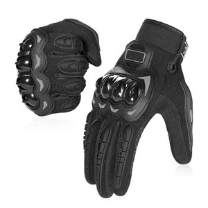 Gants de course à doigts entiers en PU avec protection de la paume, antidérapants, pour usage extérieur, unisexe, fermeture auto-agrippante - Product Image 1