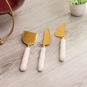 Cheese Knife <b>Set</b> With Wooden Handles Copper Blade Durable Design For Food Contact - Product Image 5