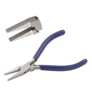 115mm Stainless Steel Flat Nose Pliers PVC Handles Smooth Jaws Spring Box Joint Crimping Circlip <b>Wire</b> <b>Stripper</b> Fishing Jewelry - Product Image 1