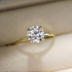 Anillo de Diamantes Cultivados en Laboratorio CVD, Corte Brillante Redondo, Color D, 2 Quilates, Clásico, para Novia, en Oro Blanco de 14k, Joyería de Lujo Personalizada - Product Image 1