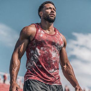 100% Polyester Football Training <b>Singlet</b> Tops Sleeveless Sublimation <b>Running</b> Tops Men Customize Sublimation <b>Singlet</b> Tops - Product Image 2