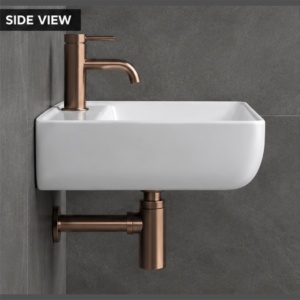 Lavabo de Cerámica Moderno para Baño, Lavabo de Pared con Grifo de un Solo Orificio, Artículos Sanitarios de Cerámica Blanca para Baño - Product Image 6