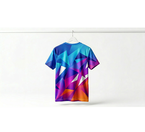 Custom Front Sublimation Sporty Jersey T-<b>Shirt</b> Polyester Quick Dry Breathable for Sports Gym Training Casual Wear <b>Geometric</b> - Product Image 5