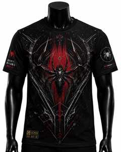 เสื้อยืดกราฟิกที่ได้แรงบันดาลใจจากซูเปอร์ฮีโร่เว็บฮีโร่เสื้อยืดสตรีทแวร์ผ้าฝ้ายพรีเมี่ยม - Product Image 3