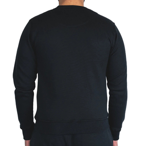 Sweat-shirts personnalisés imprimés OEM, sweats décontractés, col rond, manches longues, grande taille, tricotés, 100% coton, pull noir pour homme - Product Image 6