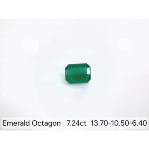 Émeraude naturelle zambienne taille octogonale 7,24 CT, pierre précieuse de haute qualité pour la fabrication de bijoux - Product Image 1