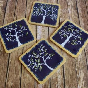 Sous-verres en MDF imprimés, finition décorative émaillée, résistants à l'humidité, protection de table pour la maison, la cuisine, la salle à manger, le café - Product Image 3