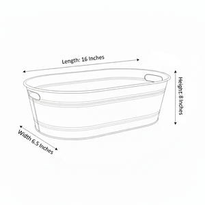 Cubo de hielo galvanizado ovalado, enfriador de bebidas, cubo de hielo para fiestas, cubo metálico con asa para cerveza, whisky, vino - Product Image 6