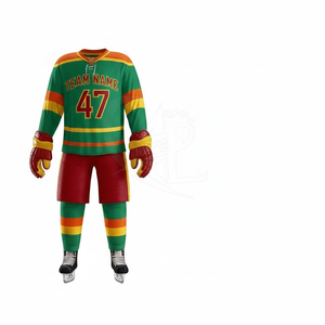 Camisetas de Hockey sobre Hielo Personalizadas de Alta Calidad al por Mayor |   Fábrica OEM |   Uniformes de Hockey Ligeros y Transpirables de Malla para Equipos con Logotipo - Product Image 2