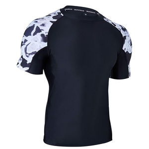 OEM Men <b>Compression</b> T <b>Shirt</b> Rash Guard Short Sleeve Swim <b>Shirt</b> UV Protection Custom Branding Supplier - Product Image 3
