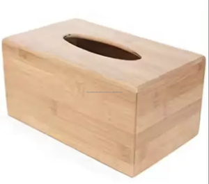Caja de pañuelos de madera de nogal negro caja de papel cruzada para sala de estar Oficina escritorio restaurante directo India - Product Image 6