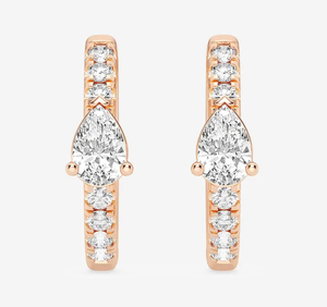 <b>Hoops</b> Earrings Diamond Earrings Gold and <b>Silver</b> Earrings Lab Grown Diamonds Earrings <b>Hoops</b> Fine Jewelry for Women - Product Image 4
