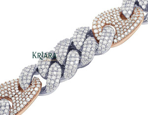 S925 Silver 18K Gold Plated Lab Grown Diamond Link Chain <b>Statement</b> <b>Necklace</b> Hiphop Style Men's Wedding Anniversary Gift Everyday - Product Image 3