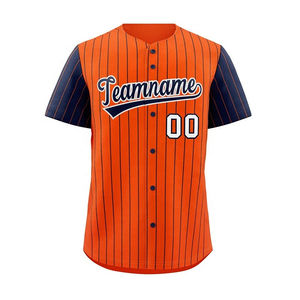 Conjunto de Camiseta y Pantalones Cortos de Béisbol a Rayas Personalizados, Uniforme de Equipo, Ropa Deportiva OEM Antibacteriana - Product Image 6