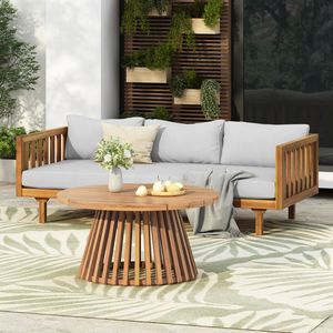 Set di mobili da giardino premium Claremont con divano letto a 3 posti e tavolo in legno di acacia - Product Image 2