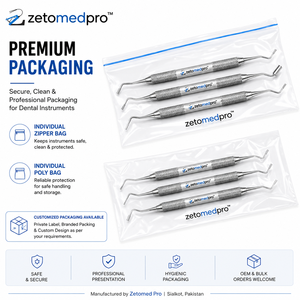 Instrument dentaire double extrémité en acier inoxydable pour obturation, type 1, 2, 3, OEM Zetomed Pro - Product Image 3