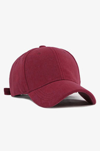 Gorra de Béisbol Unisex Color Borgoña de 6 Paneles, Ajustada, Color Sólido, Deportiva, Transpirable e Impermeable, de Lona, Hilo de Algodón para Adultos, para las Cuatro Estaciones - Product Image 5
