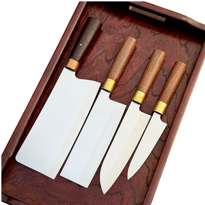 Juego de Cuchillos de Chef de Acero Damasco de 5 Piezas, Estilo Japonés, Hechos a Mano, con Mangos Ambidiestros, Alta Calidad, Origen Pakistán, Regalo - Product Image 1