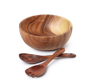 Cuencos de vajilla de madera de acacia pulida personalizados, servicio de alta resina para fiestas en casa, lujo moderno único, ecológico para - Product Image 2