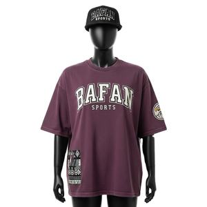 T-shirt oversize pour femme en jersey de coton premium, doux et respirant, avec empiècements latéraux et impression de logo personnalisé - Product Image 1