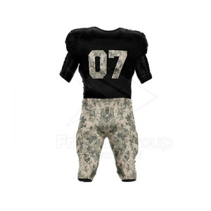 Conjunto de Uniforme de Fútbol Americano para Hombre, Nombre del Equipo Personalizado, Impresión por Transferencia de Calor, Tela 100% Poliéster, Duradera, Transpirable, Cuello en V - Product Image 3