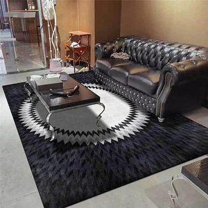 Tapis en patchwork de cuir de vache véritable Tapis en cuir de vachette rustique de style occidental Tapis blanc et noir - Product Image 3