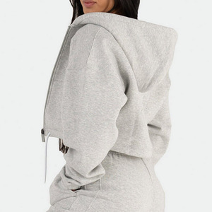 New Latest Design <b>Crop</b> Top For Girls Custom Logo Women Hoodies Fashionable <b>Zip</b> <b>Up</b> <b>Crop</b> Top Hoodie For Women - Product Image 6
