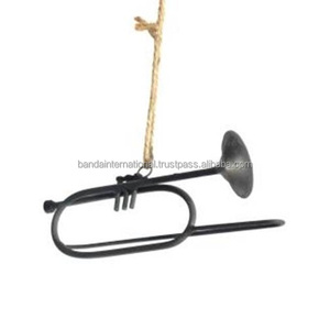 Banda decorativa colgante de hierro con acabado negro para decoración del hogar y otras decoraciones navideñas o regalos de Navidad - Product Image 1