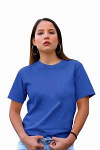Camiseta informal extragrande para mujer |   Camiseta de Manga Corta con Cuello Redondo, Corte Holgado, Jersey Sólido con Parches Bordados |   Ropa de Verano Moderna para Uso Diario - Product Image 3