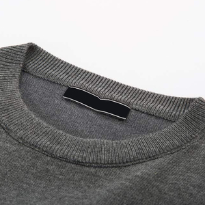 OEM Service Custom Men's Organic Cotton Knit Crewneck Sweater Breathable Pullover Ribbed Sweatshirt - Product Image 4