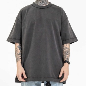 เสื้อยืดคัตต์เซ็ตสั่งทำพิเศษ ผ้าฝ้าย 100% เนื้อหนา สำหรับล้างสีแบบวินเทจ ไซส์พลัส ผู้ชาย โอเวอร์ไซส์ เป็นมิตรกับสิ่งแวดล้อม แห้งเร็ว 2026 - Product Image 1