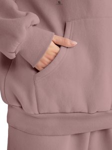 Conjunto Deportivo de Felpa para Mujer, Talla Grande, Color Sólido, Sudadera Ligera de Algodón y Pantalones, Ropa Casual de Invierno 2026 - Product Image 6