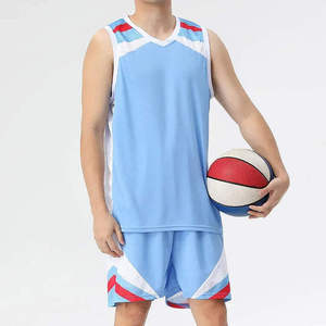 Uniforme de basket-ball léger 100% polyester pour adultes, style unique, couleur unie, haute qualité, uniformes de basket-ball pour jeunes hommes - Product Image 2