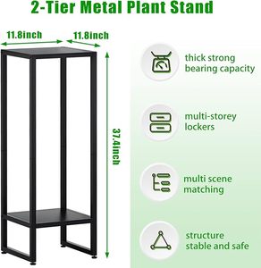 Soporte de hierro decorativo ecológico para plantas de interior con acabado elegante, adecuado para la decoración de la sala de estar, el dormitorio y la oficina. - Product Image 2