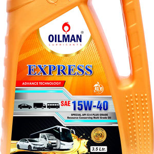 น้ำมันเครื่องสังเคราะห์ส่วนผสม OILMAN LUBRICANTS CI4 15W40 สำหรับเครื่องยนต์ระยะทางไกล งานหนัก รถยนต์หรู รถบรรทุก รถบัส ขนาด 3.5 ลิตร - Product Image 1
