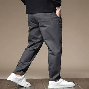 Pantalon à cheville haute pour hommes OEM respirant en nylon coton droit lettre imprimée couleur unie piste anti-rides décontracté Flair élastique - Product Image 2