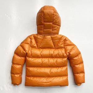 Blouson matelassé à capuche orange pour homme, manteau d'hiver en duvet, couleur unie, fermeture éclair, coupe-vent, épais, coupe classique - Product Image 3