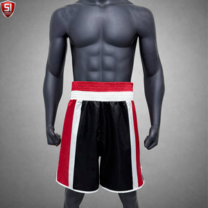 Pantalones Cortos de Boxeo MMA con Cintura Elástica y Tela Satinada, Ajuste Cómodo para Entrenamientos y Presentaciones en el Ring - Product Image 2