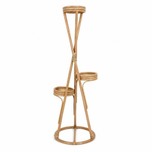 Shelves for plants hand-crafted rattan plant display stand planter basket <b>pot</b> <b>holder</b> stands - Product Image 2