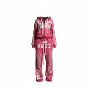 Conjunto Deportivo Urbano para Hombre, Estilo Oversize, Lavado Ácido, Bordado, Estampado, con Cordón Ajustable, Personalizado, OEM, Venta al Por Mayor - Product Image 2