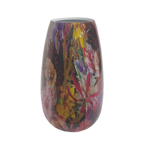 Florero Metálico Premium con Diseño a Cuadros, Acabado Esmaltado, Hecho a Mano, Decoración para el Hogar - Product Image 3