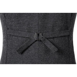 Chaleco de Tweed Cruzado Personalizado para Hombre, Chaleco Premium con Diseño Espigado, Chaleco de Traje Clásico para Bodas y Eventos Formales - Product Image 6
