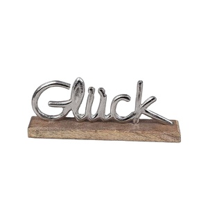 Letras de Aluminio Decorativas con Diseño de la Palabra Gluck en Madera de Mango para Exhibición en Hogar u Oficina, Gran Venta - Product Image 1