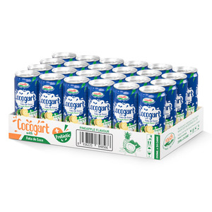 Boisson au yaourt au lait de coco végétal premium 250ml en canette courte, saveur originale, sans produits laitiers, boisson probiotique, OEM - Product Image 3