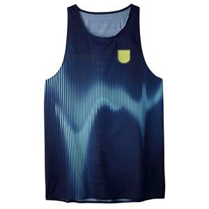 OEM/ODM Custom Logo Sublimated Knitted Sleeveless Tank Tops Crew Neck Sports Wear Polyester Mesh <b>Running</b> Marathon Singlet - Product Image 3